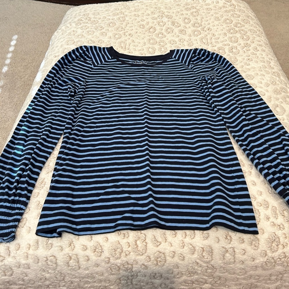 Talbots Womenโs Size Small Classic Striped Shirt